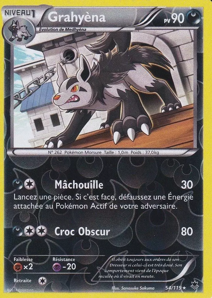 Pokémon XY Vigueur Spectrale - Grahyèna Reverse