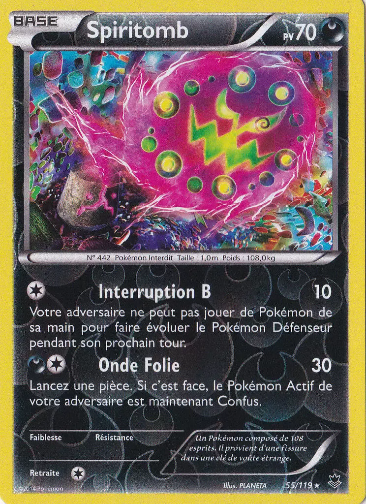 Pokémon XY Vigueur Spectrale - Spiritomb Reverse