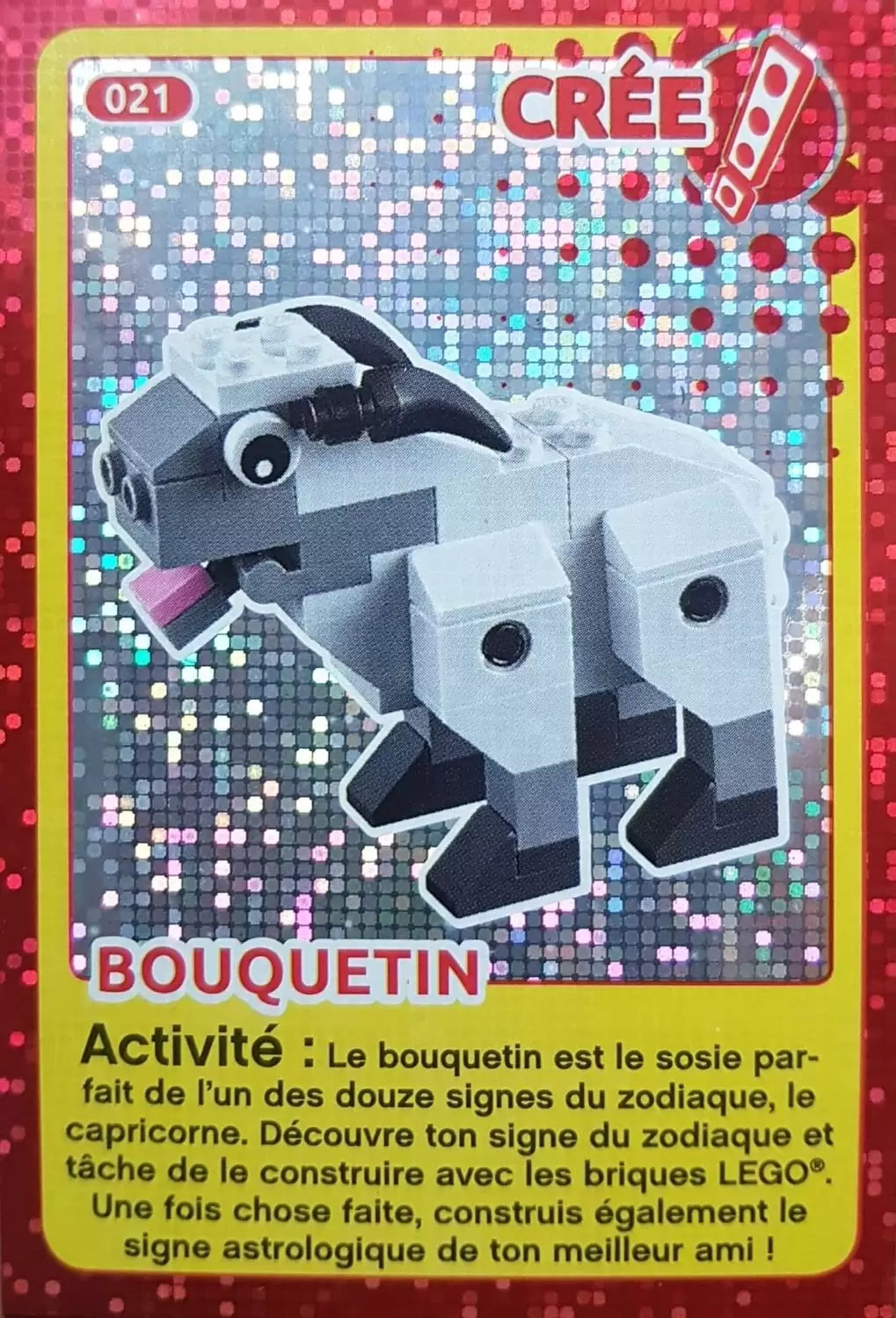 Cartes Lego Auchan : Crée ton Monde - Bouquetin