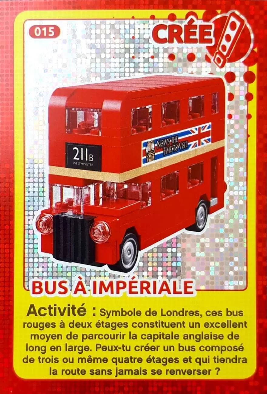 Cartes Lego Auchan : Crée ton Monde - Bus à Impériale