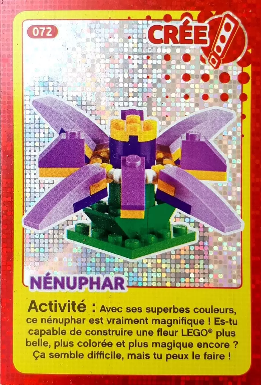 Cartes Lego Auchan : Crée ton Monde - Nénuphar