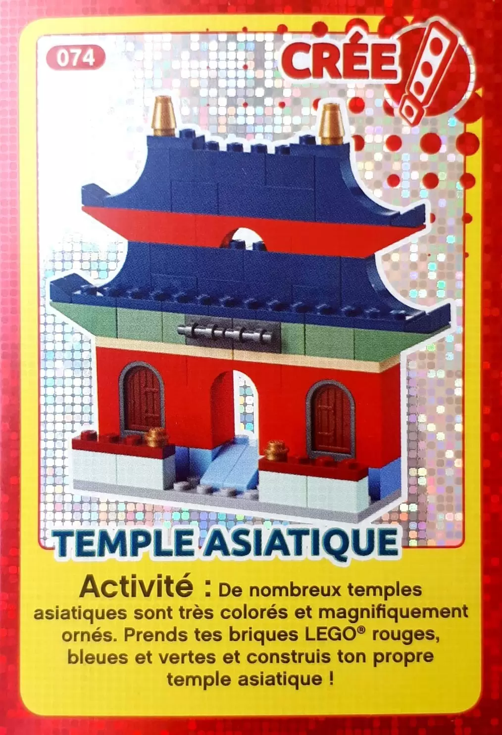 Cartes Lego Auchan : Crée ton Monde - Temple Asiatique