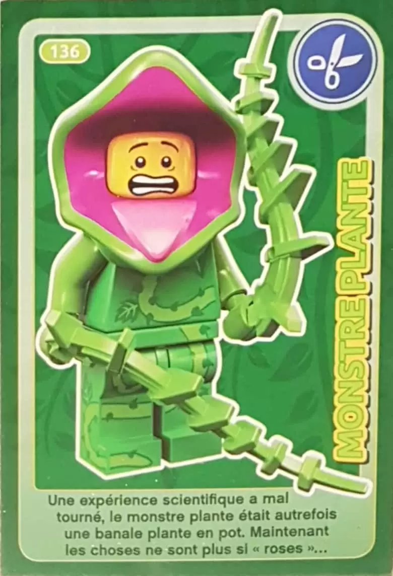 Cartes Lego Auchan : Crée ton Monde - Monstre Plante