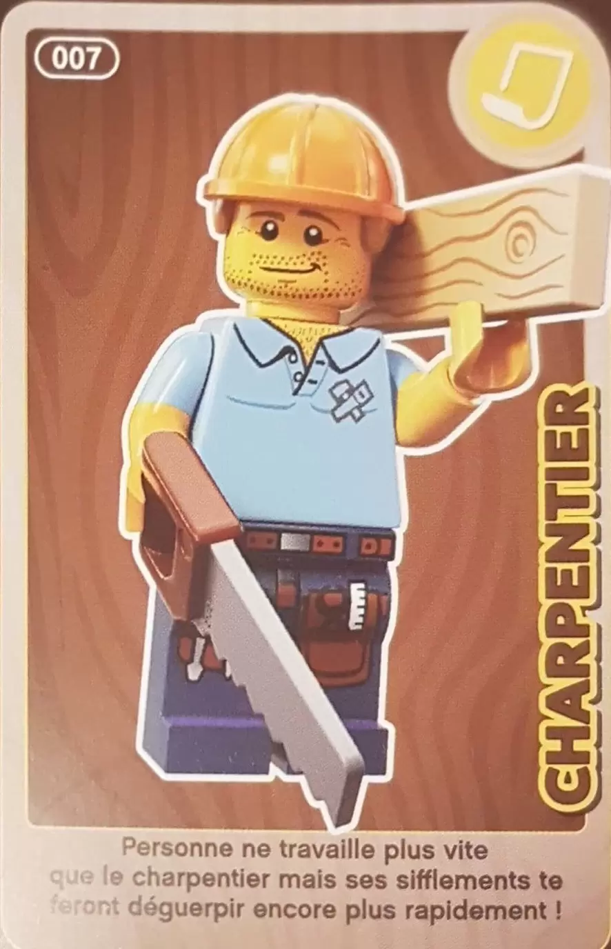 Cartes Lego Auchan : Crée ton Monde - Charpentier