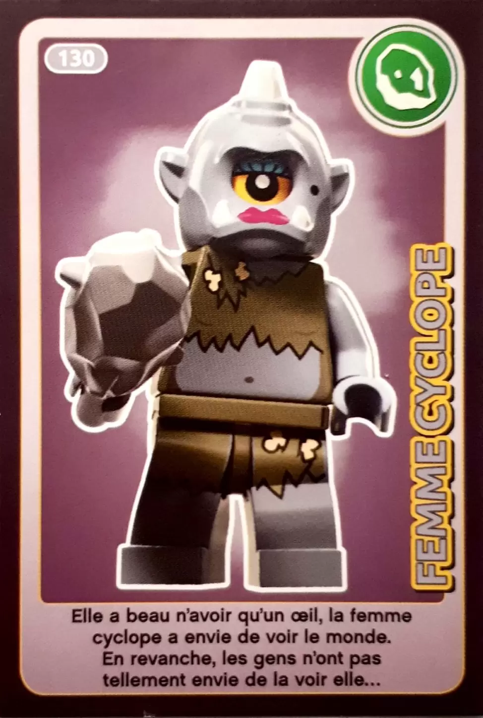 Cartes Lego Auchan : Crée ton Monde - Femme Cyclope