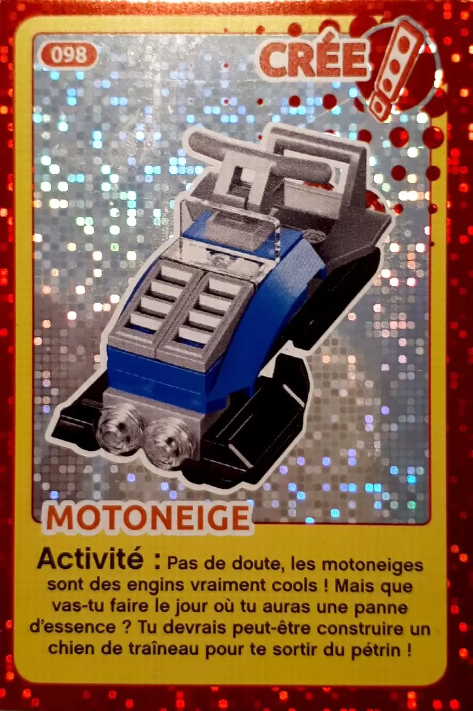 Cartes Lego Auchan : Crée ton Monde - Motoneige