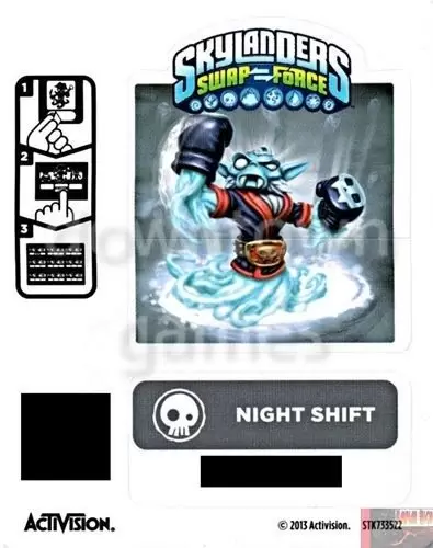 Legendary Night Shift - Skylanders Swap-Force Cards