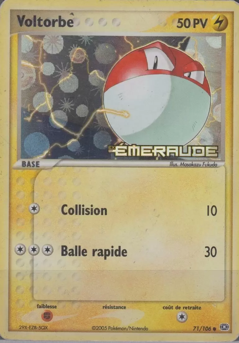 EX Emeraude - Voltorbe holographique Logo