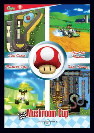 Mario Kart Wii Trading cards (EnterPlay) - Mushroom Cup