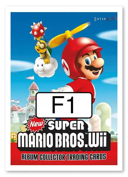 New Super Mario Bros. Wii Trading Cards - Carte F1