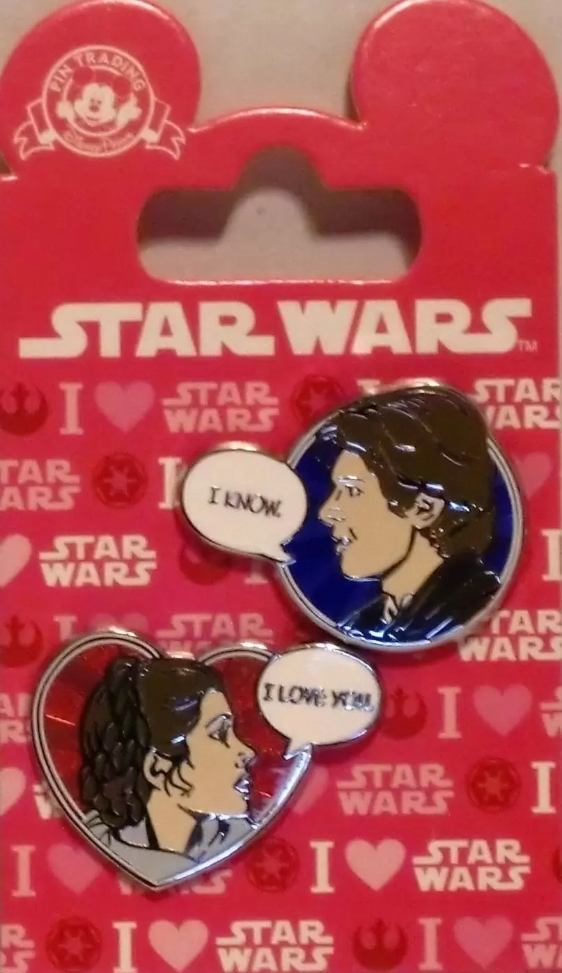 Disney Pins Open Edition - Star Wars Han Leia Love U