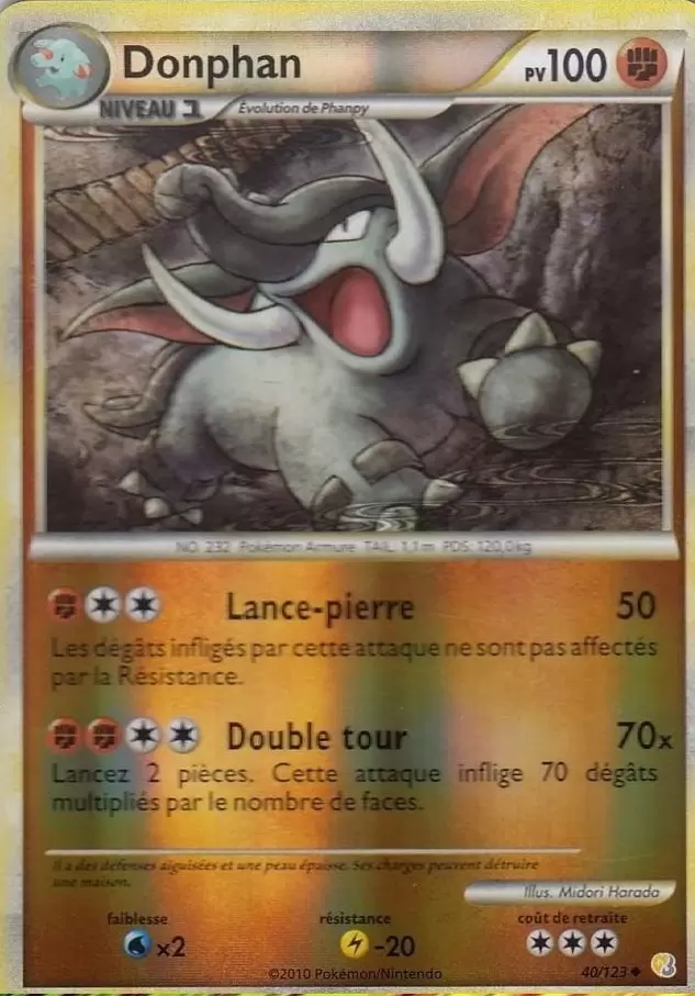 Pokémon Série HeartGold et SoulSilver - Donphan Reverse