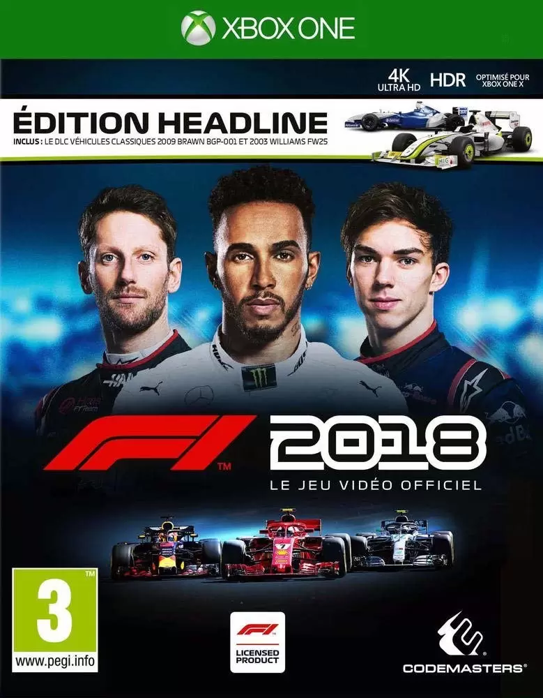 XBOX One Games - F1 2018 Headline Edition