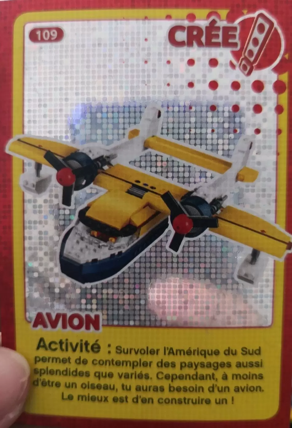 Cartes Lego Auchan : Crée ton Monde - Avion