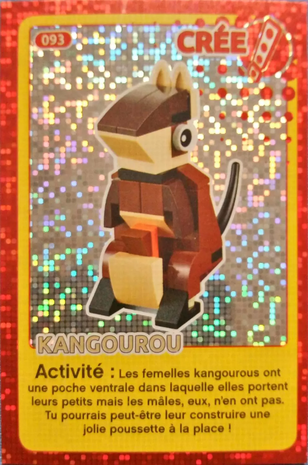 Carte Lego CRÉE TON MONDE Auchan n° 003 BRILLANTE robot 2018