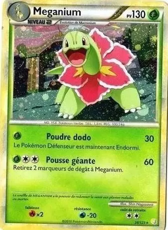Pokémon Série HeartGold et SoulSilver - Meganium holographique