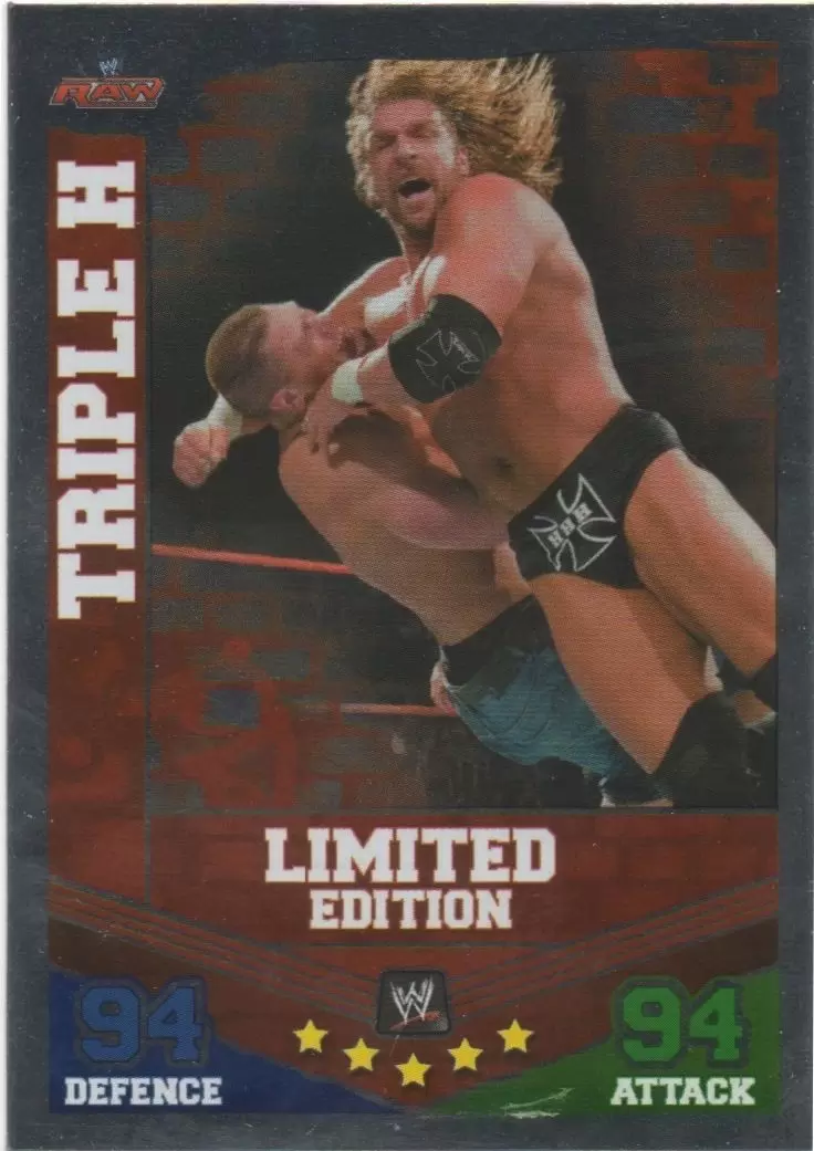 Slam Attax - Mayhem - Carte Slam Attax Mayhem : Triple H Limited Edition