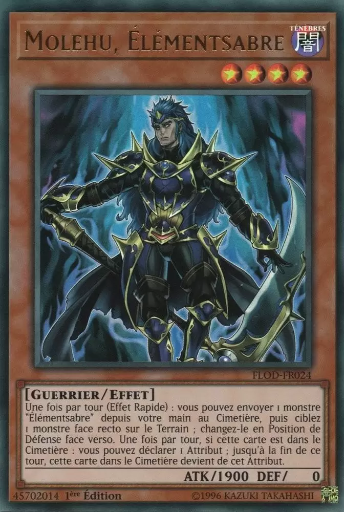 Les Flammes de la Destruction FLOD - Molehu, Élémentsabre