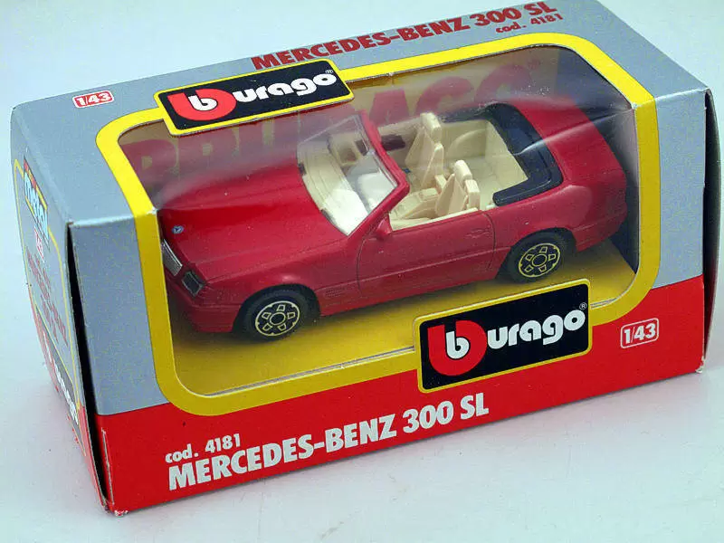 Bburago 1/43e - MERCEDES 300 SL Cabriolet (Rouge)