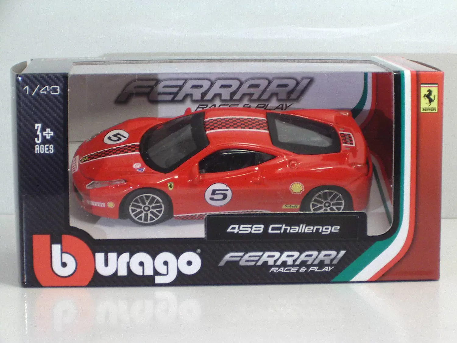 Bburago 1/43e - FERRARI 458 Challenge Rally (Rouge)