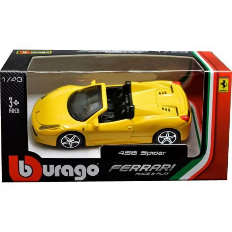 Bburago 1/43e - FERRARI 458 Spider (Jaune)
