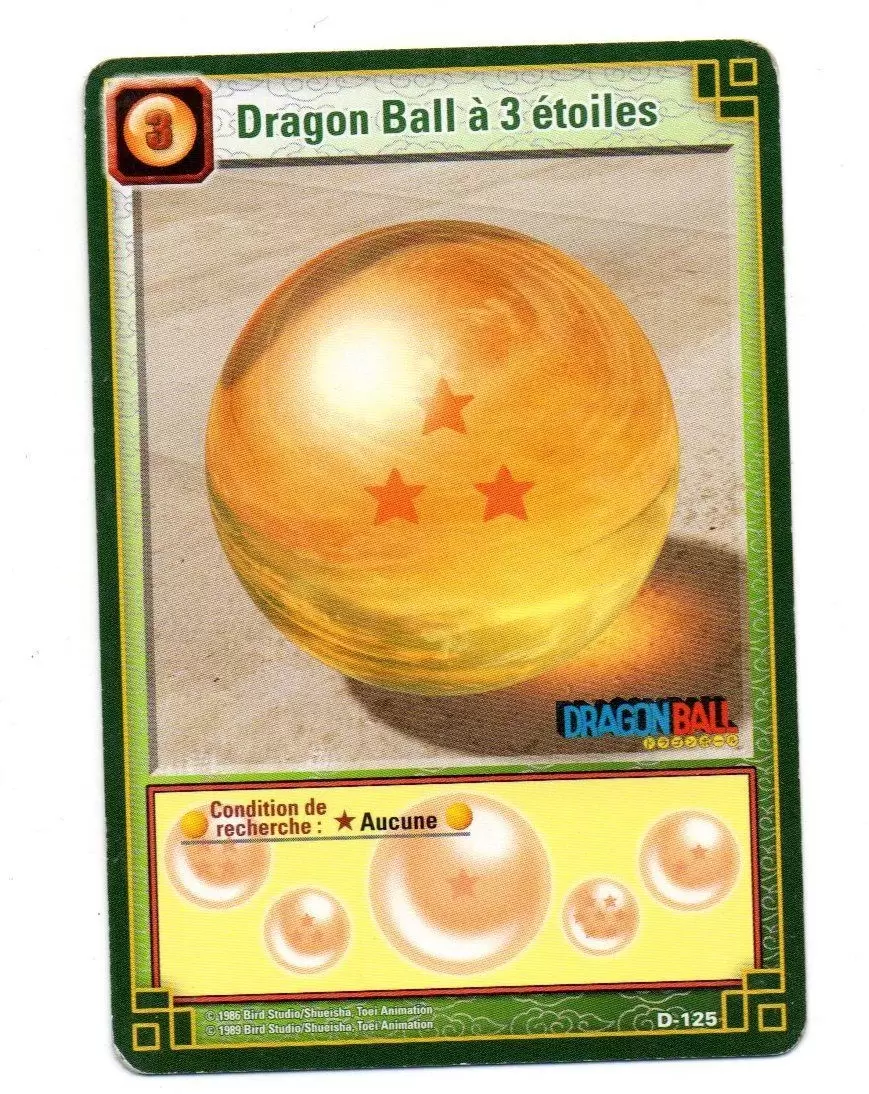 Dragon Ball Cartes à Jouer et à Collectionner Part 7 - D-125