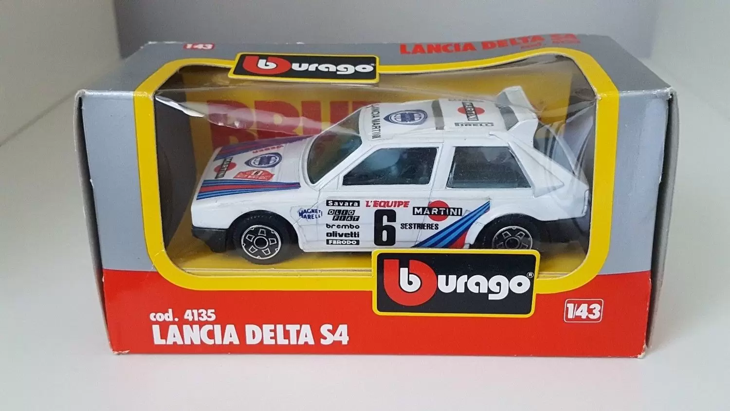Bburago 1/43e - LANCIA Delta S4 #6 Rally (Blanche)