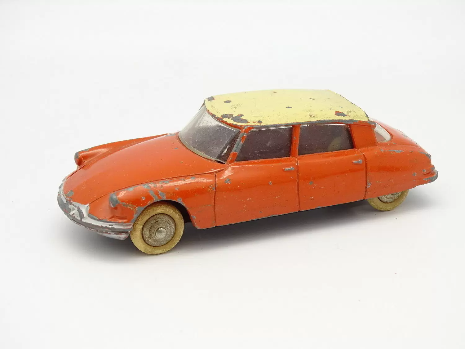 Vintage Dinky Toys - CITROEN DS 19 (Orange - Crème)