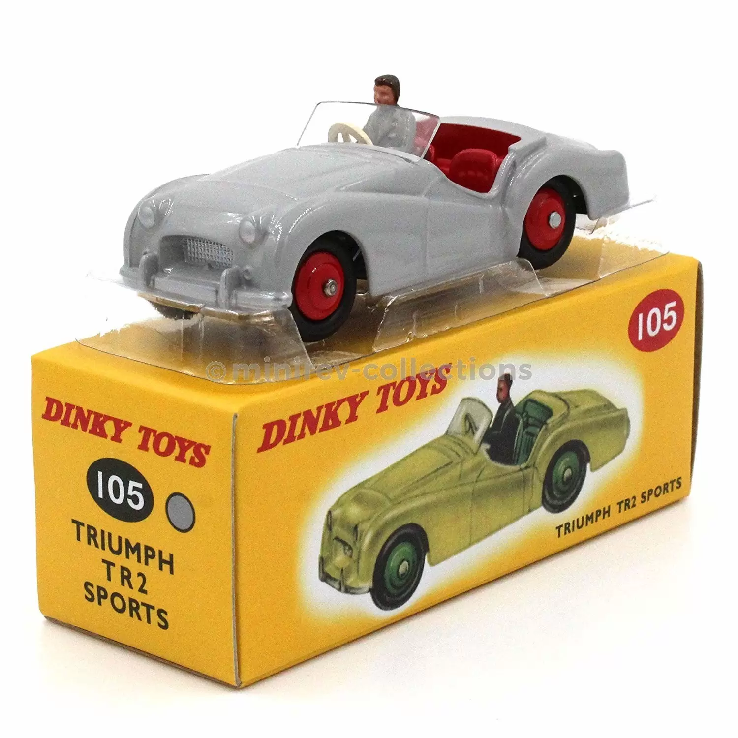 Atlas - Classic Dinky Toys Collection - TRIUMPH TR2 Sport (Blanche)