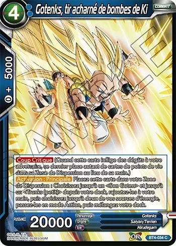 Colossal Warfare [BT4] - Gotenks, tir acharné de bombes de Ki