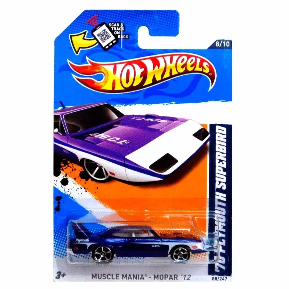 Mainline Hot Wheels - 70 Plymouth Superbird Muscle Mania Mopar\'12