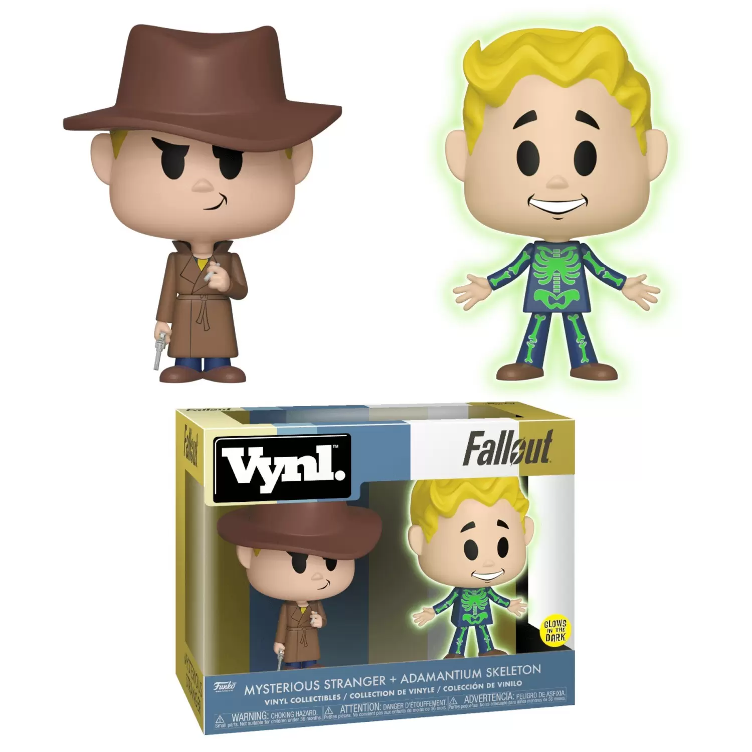 Funko Vynl. - Fallout - Mysterious Stranger + Adamantium Skeleton GITD