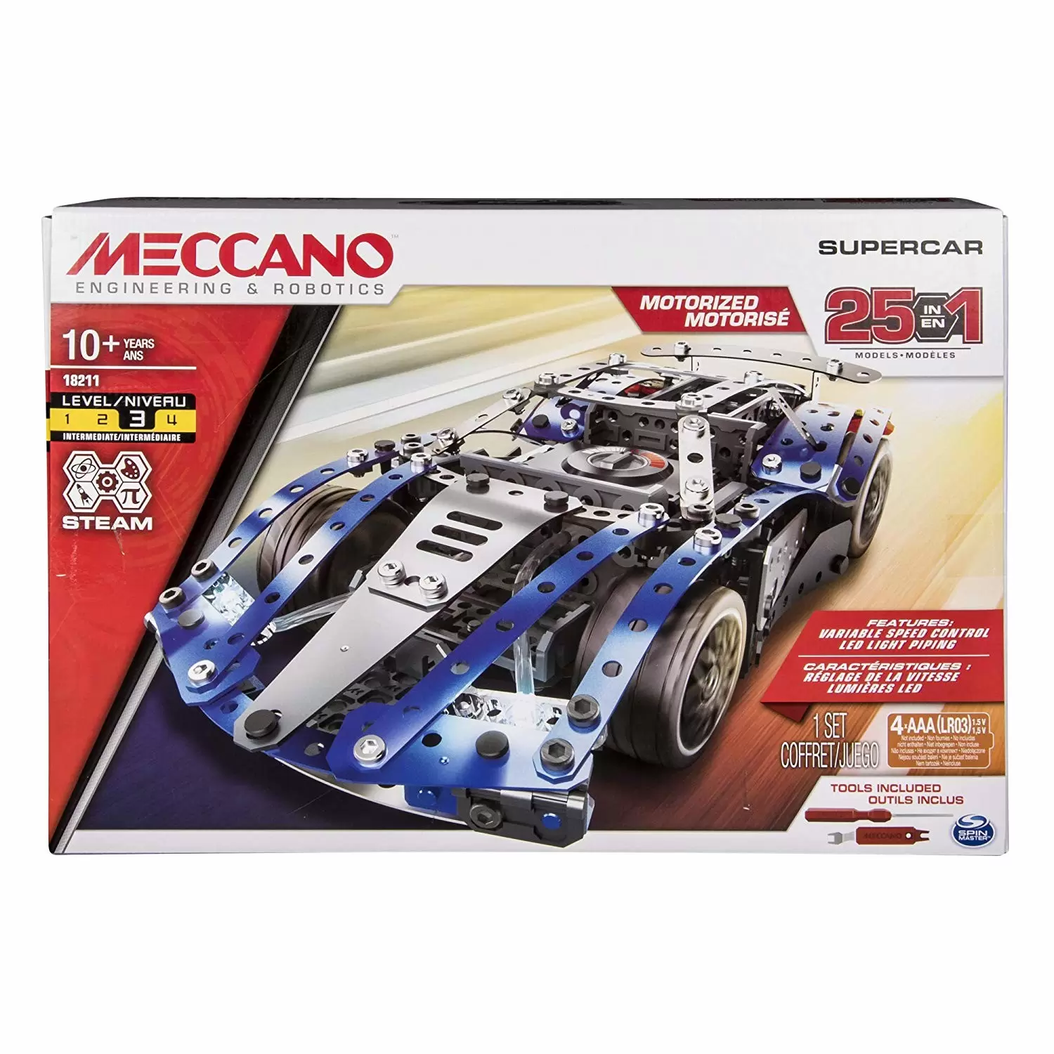 Meccano - Super Car Motorisée (25 Modèles)