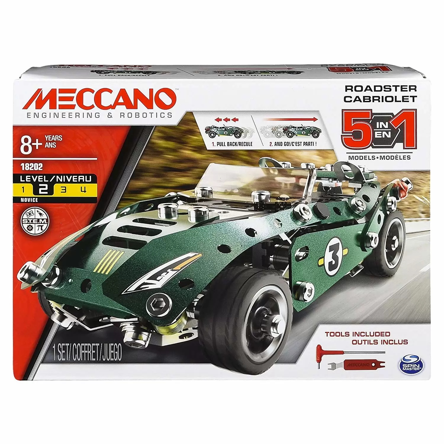 Meccano - Cabriolet Retro Friction (5 Modèles)