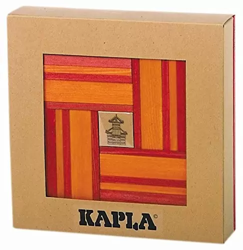 Kapla - Coffret 40 pièces et livre - Rouge / Orange