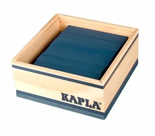 Kapla - Coffret carré couleur 40 pièces - Bleu