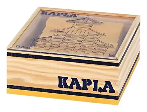 Kapla - Coffret carré couleur 40 pièces - Jaune