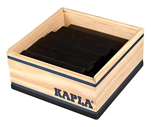 Kapla - Coffret carré couleur 40 pièces - Noir