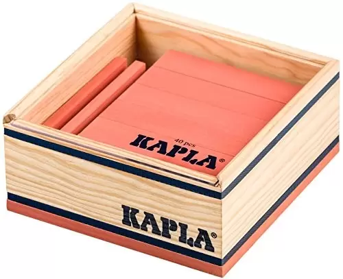 Kapla - Coffret carré couleur 40 pièces - Rose