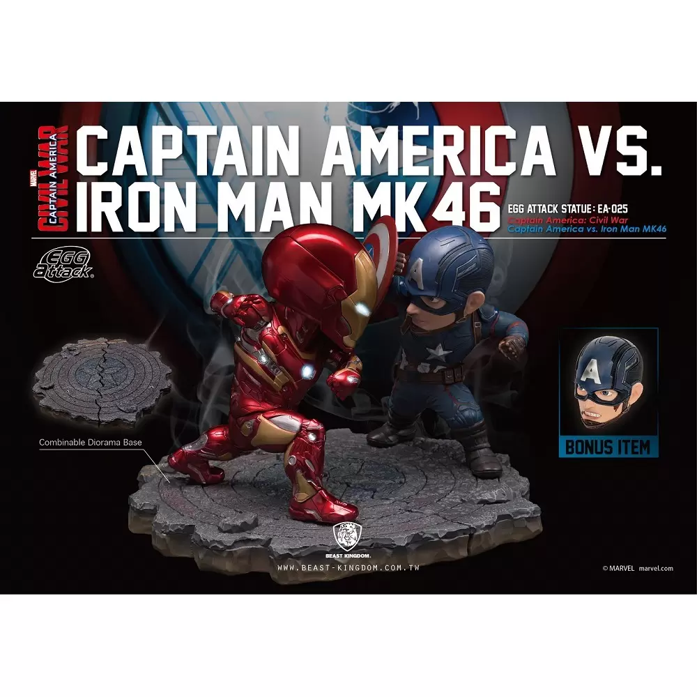 Egg Attack - Captain America VS. Iron Man MK46
