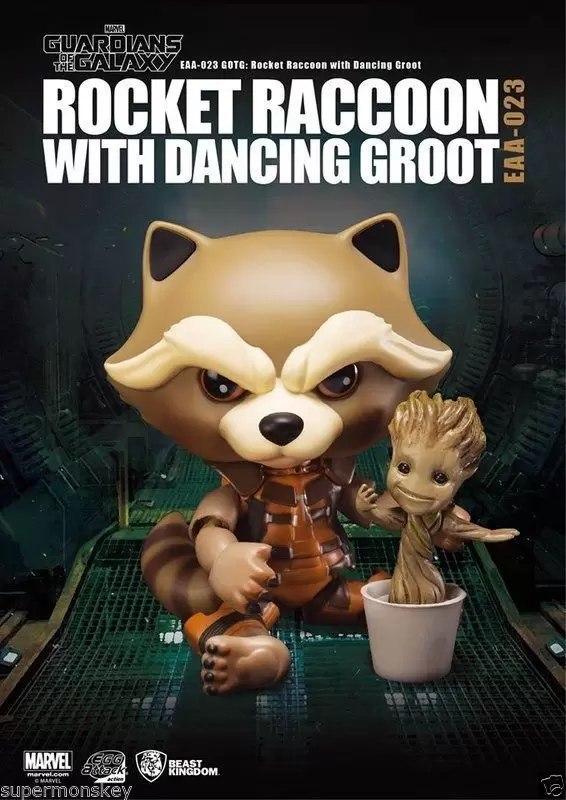 Egg Attack Action - Rocket Raccoon with Dancing Groot
