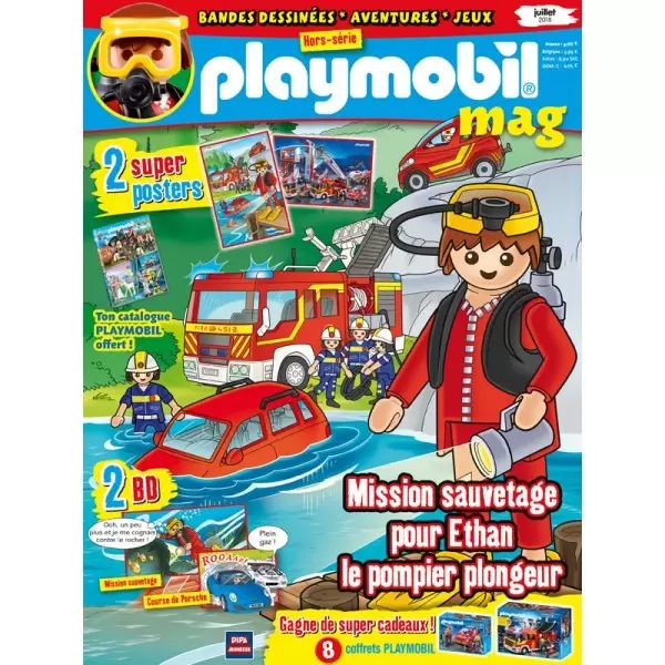 Playmobil Magazine - Mission sauvetage pour Ethan le pompier plongeur