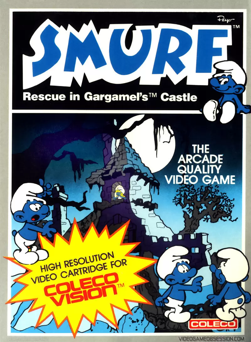 ColecoVision Games - Smurf: Rescue in Gargamel\'s Castle