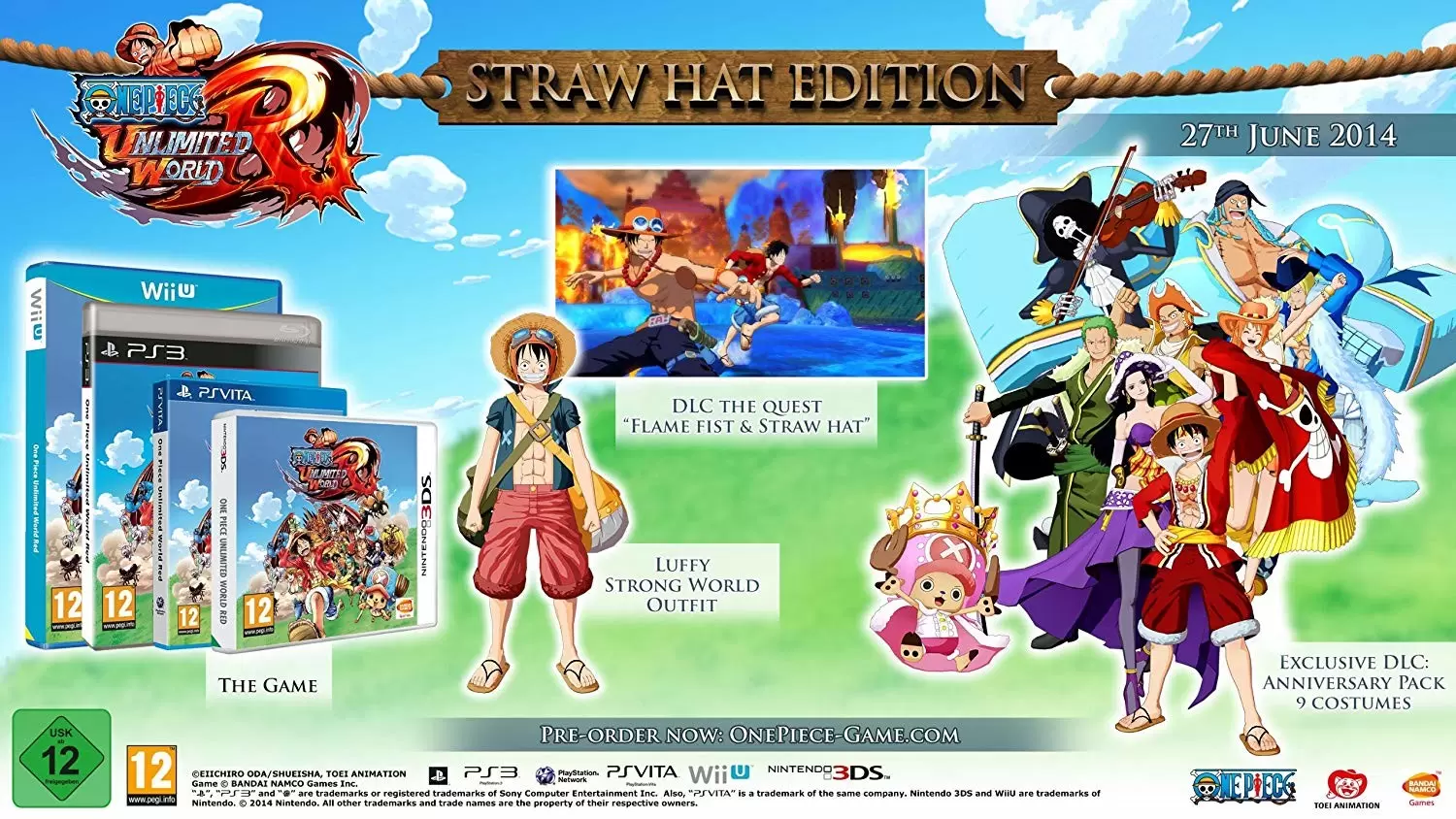 One Piece Unlimited World Red Edition Chapeau de Paille - Nintendo 2DS /  3DS Games