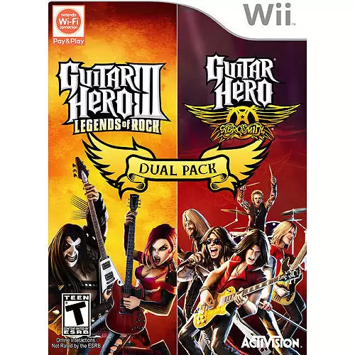 Nintendo Wii Games - Guitar Hero III and Aerosmith Dual Pack