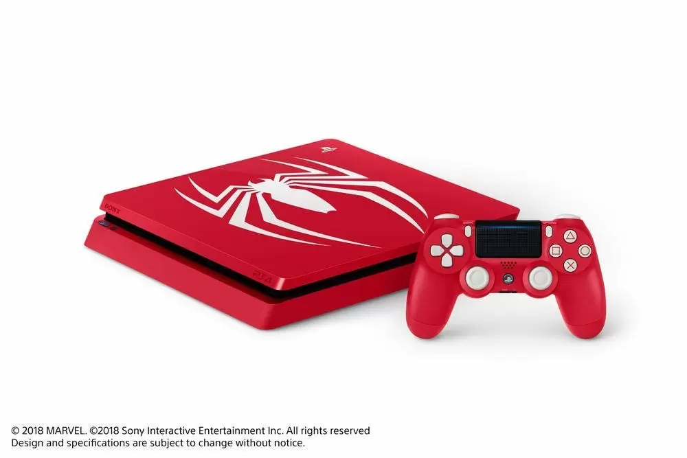 Matériel PS4 - PS4 Slim 1TO Rouge Marvel\'s Spider-man