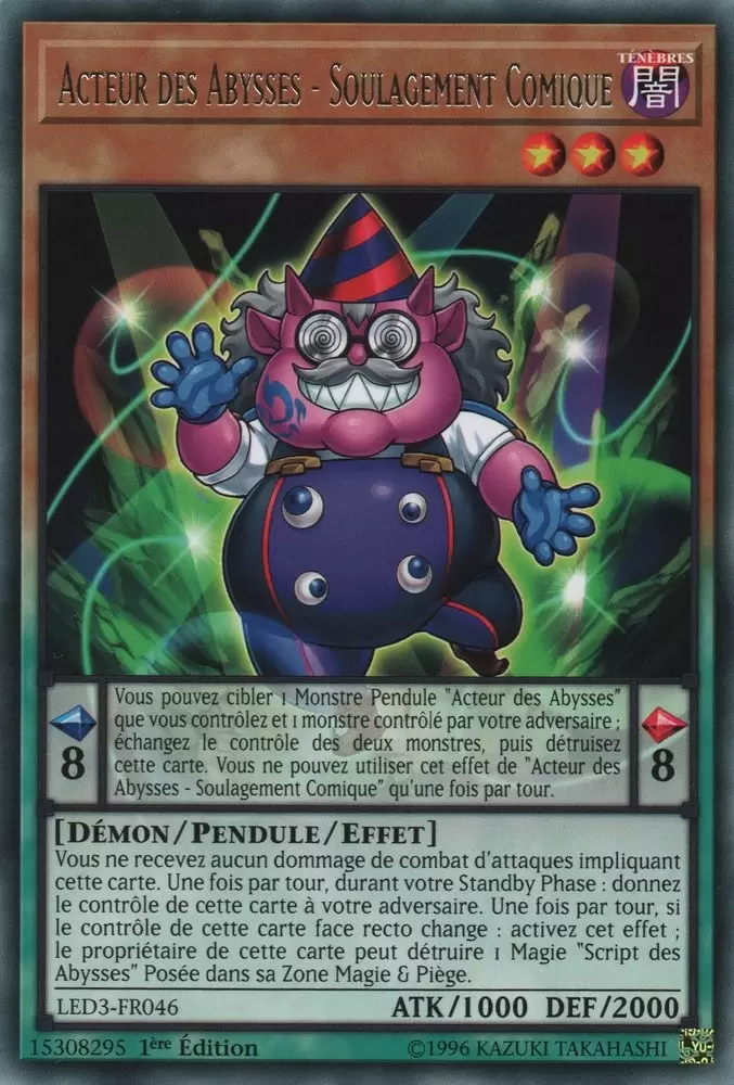 Pack du Duelliste - Les Duellistes Légendaires - Le Dragon Blanc des Abysses LED3 - Acteur des Abysses - Soulagement Comique
