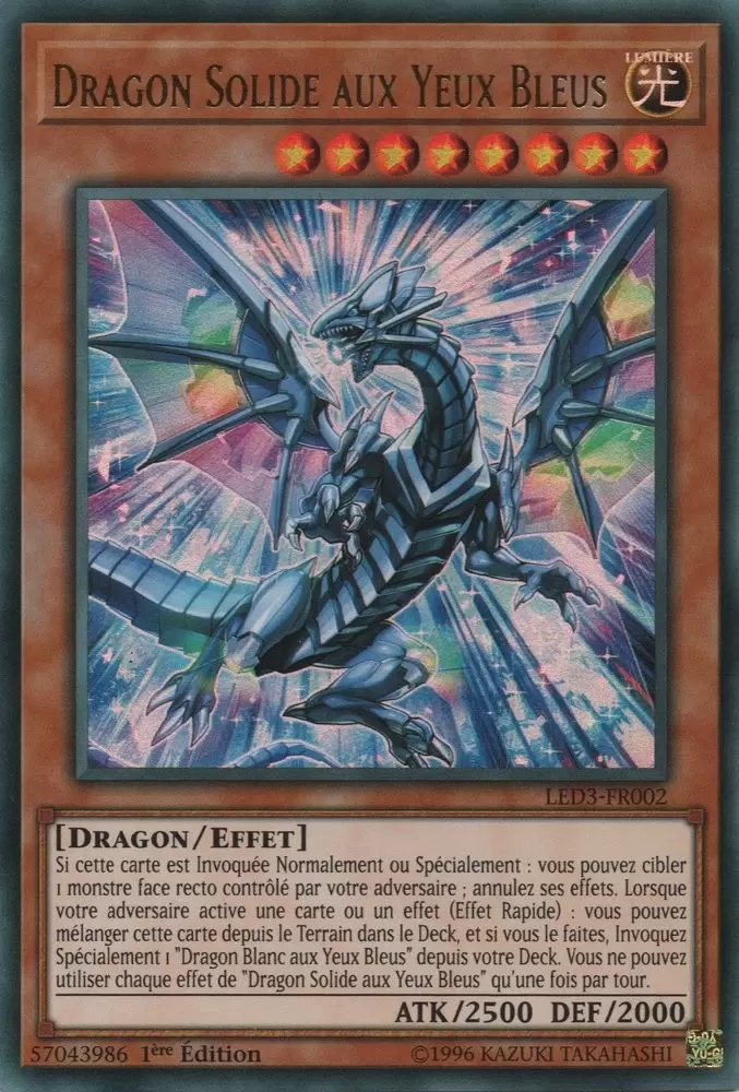 Pack du Duelliste - Les Duellistes Légendaires - Le Dragon Blanc des Abysses LED3 - Dragon Solide aux Yeux Bleus