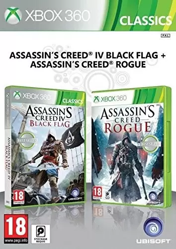 Jeux XBOX 360 - Compilation Assassin\'s Creed IV : Black Flag + Rogue