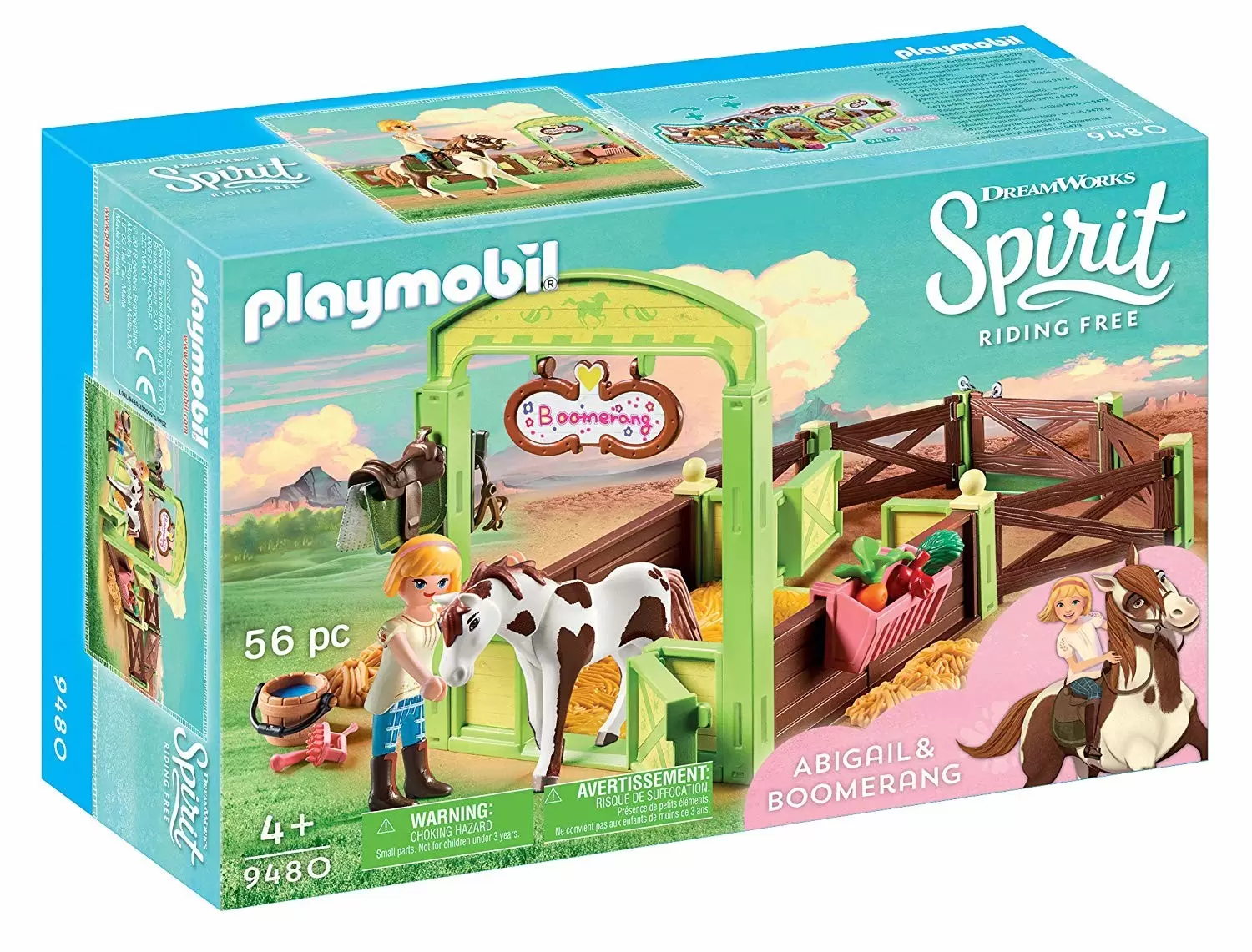 Abigail & Boomerang with Horse Stall - Playmobil Spirit Dreamworks 9480